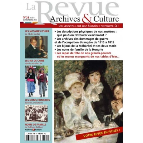 La revue d'Archives & Culture n°24