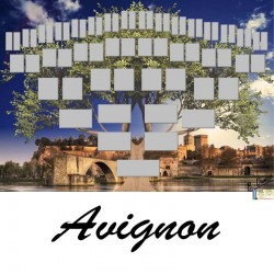 Avignon - Arbre ascendant vierge 6 générations