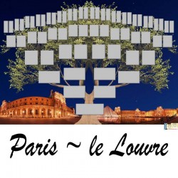 Paris Le Louvre - Arbre ascendant vierge 6 générations