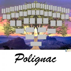 Polignac - Arbre ascendant vierge 6 générations