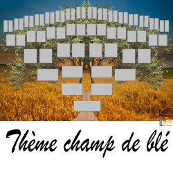 Champ de blé - Arbre ascendant vierge 6 générations