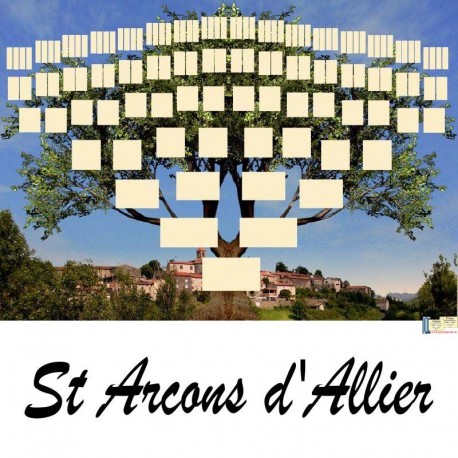 Présentation Saint Arcons d'Allier - Arbre ascendant vierge 7 générations
