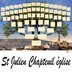 Présentation Saint Julien Chapteuil Eglise - Arbres ascendants vierges 7 générations