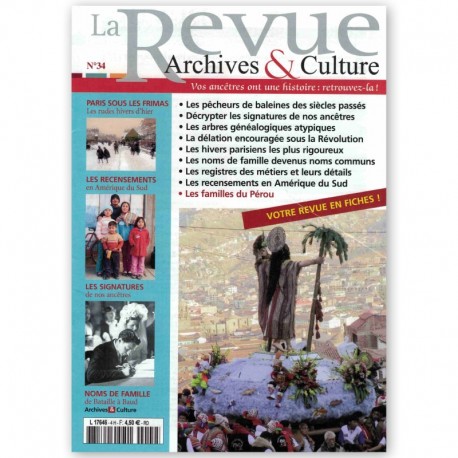 La revue d'Archives & Culture n°34