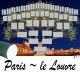 Présentation Paris Le Louvre - Arbre ascendant vierge 6 générations avec un tube vert