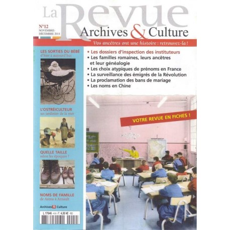 La revue d'Archives & Culture n°12