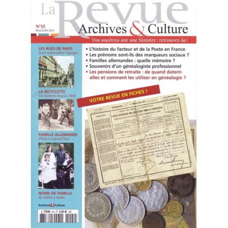 La revue d'Archives & Culture n°15